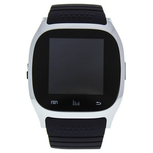 EK-B4 Montre Connectee Silicone Strap Smart Watch - Silver - Black by Eclock for Men - 1 Pc Watch