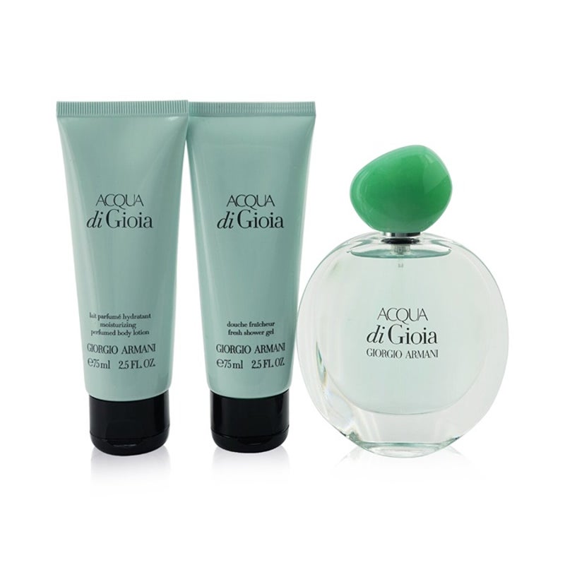 Buy Giorgio Armani Acqua Di Gioia Coffret: Eau De Parfum Spray 50ml/ +  Shower Gel 75ml/ + Body Lotion 75ml/ 3pcs - MyDeal