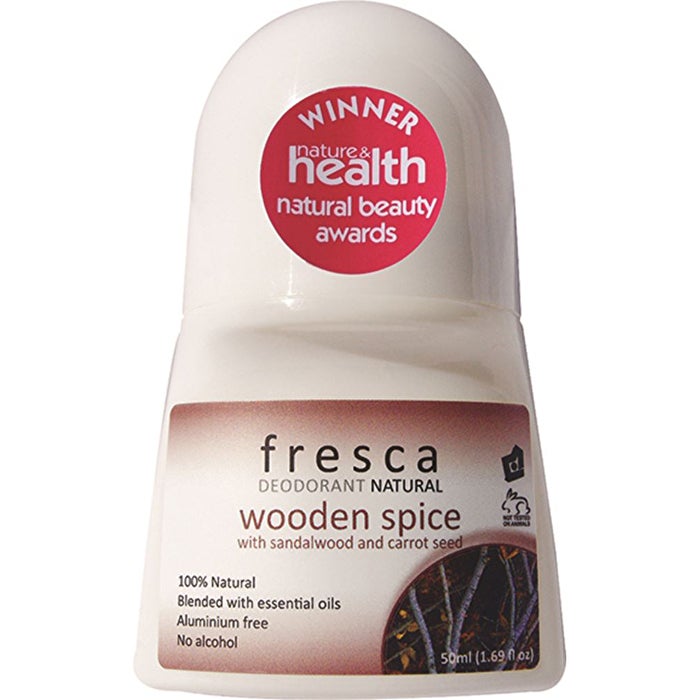 Ladies Fragrance Fresca Natural Deodorant Wooden Spice (with Sandalwood & Carrot Oil) 50ml