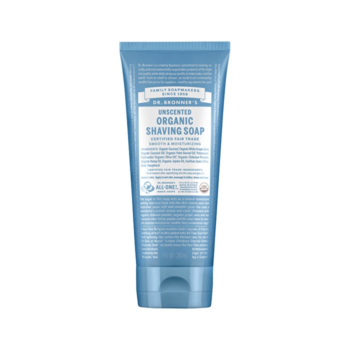 Skincare Dr. Bronner's Organic Shaving Soap Unscented 207ml