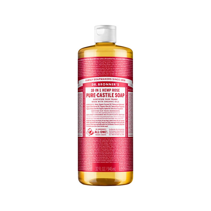 Skincare Dr. Bronner's Pure-Castile Soap Liquid (Hemp 18-in-1) Rose 946ml