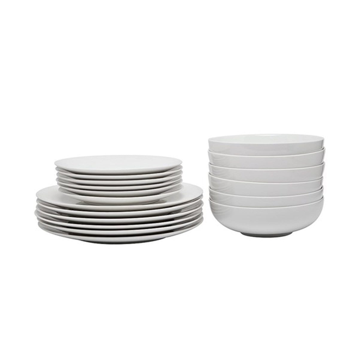 Alex Liddy Modern Coupe 18 Piece Dinner Set in White