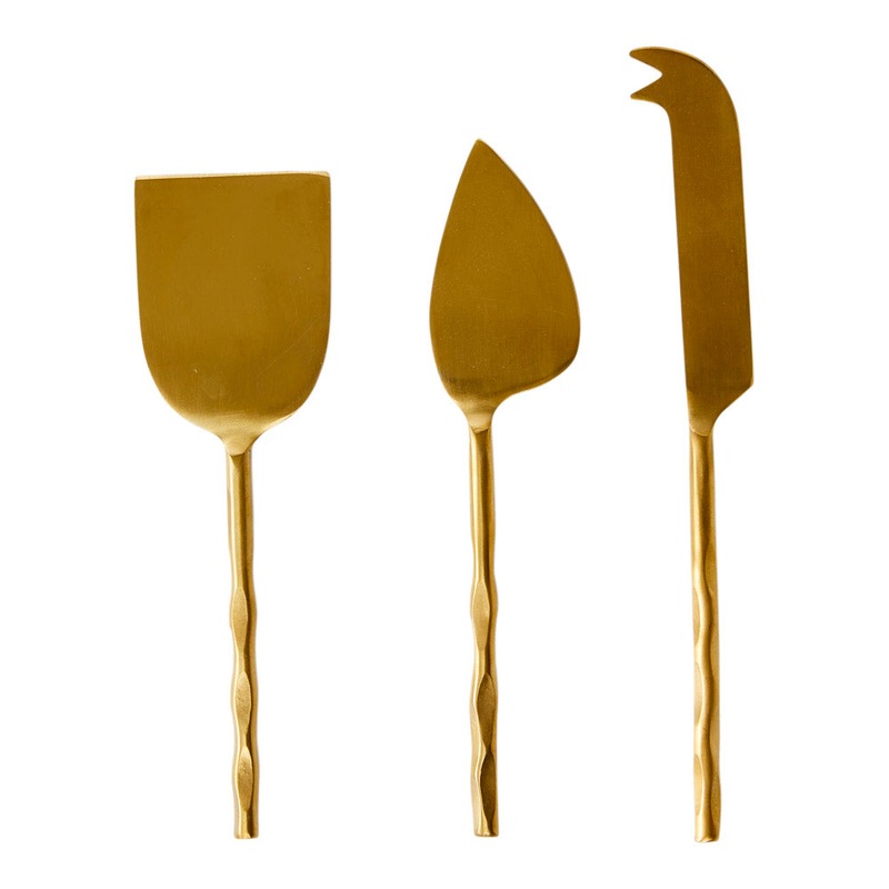 Buy Alex Liddy Slate & Co Cheese Knives Set of 3 Gold Size 1X20cm MyDeal