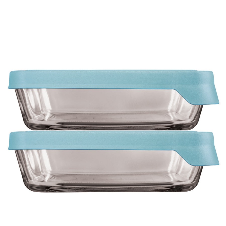 Anchor Hocking Trueseal Storage Container Rectangle 4 Piece Set Blue