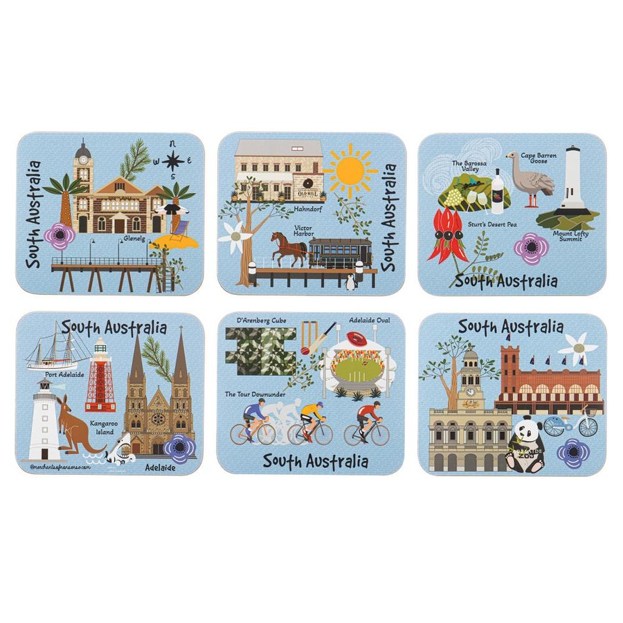 Ashdene Land Down Under Set of 6 Coasters