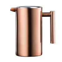 Baccarat Barista Brillante Double Wall Coffee Press Copper 1L Mesh
