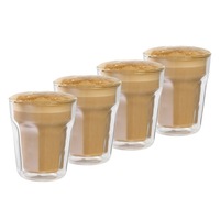 Baccarat Barista Facet Double Wall Latte Glass Set of 4 236ml