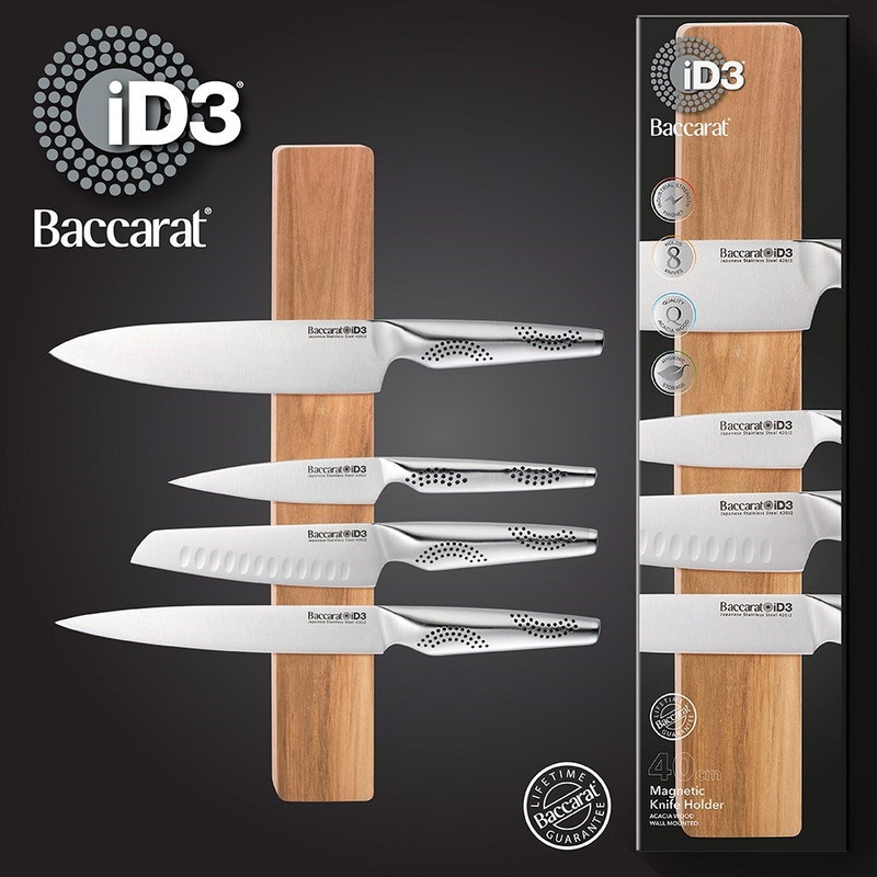 Buy Baccarat iD3 Acacia Wood Wall Mounted Knife Holder 40cm