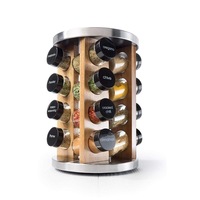 Baccarat Spice Market Khari Stainless Steel 16 Jar Spice Rack 30X20X20cm