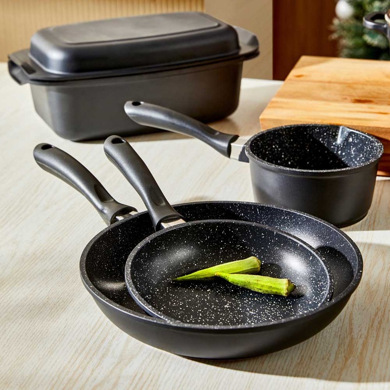 Buy Baccarat STONE 10 Piece Cast Aluminium Cookware Set with Wok MyDeal