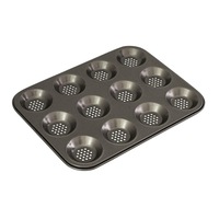 Bakemaster Perfect Crust Non-Stick 12-Cup Shallow Baking Pan 32X24X0.4cm