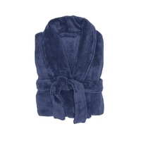 Bambury Angove Microplush Robe 100% Polyester - Denim - M/L
