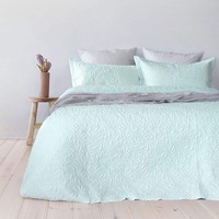 Bambury Botanica Coverlet Set 260X240cm - Glacier - Queen/King