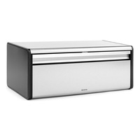 Brabantia Fall Front Bread Bin - Matte Steel