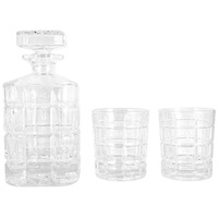 Cellar Premium Premium Luxe Crystal Glass 3 Piece Whisky Decanter Set 700ml/300ml Cellar