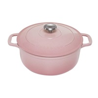 Chasseur Enamelled Cast Iron Round French Oven /5L 30.5X30X17cm Pink - Cherry Blossom
