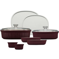 Corningware French Colours 10 Piece Bakeware Set - Cabernet