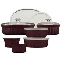 Corningware French Colours 12 Piece Bakeware Set - Cabernet
