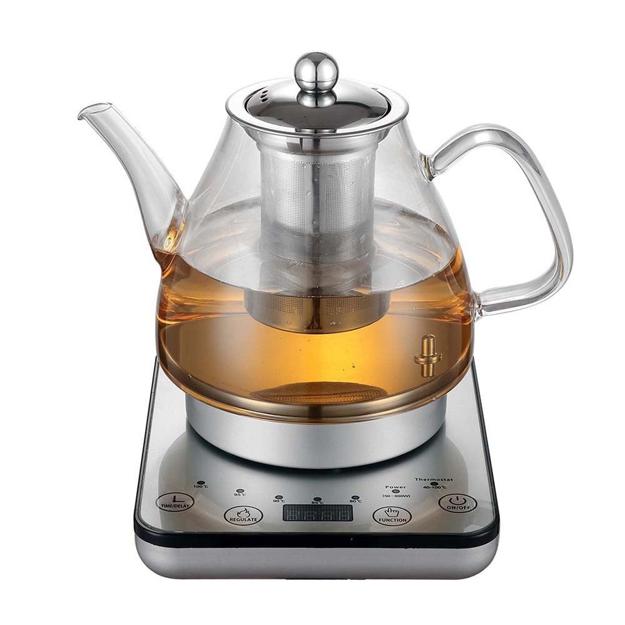 Digital Glass Kettle with Tea Infuser 20.5X19X20.5cm Healthy Choice
