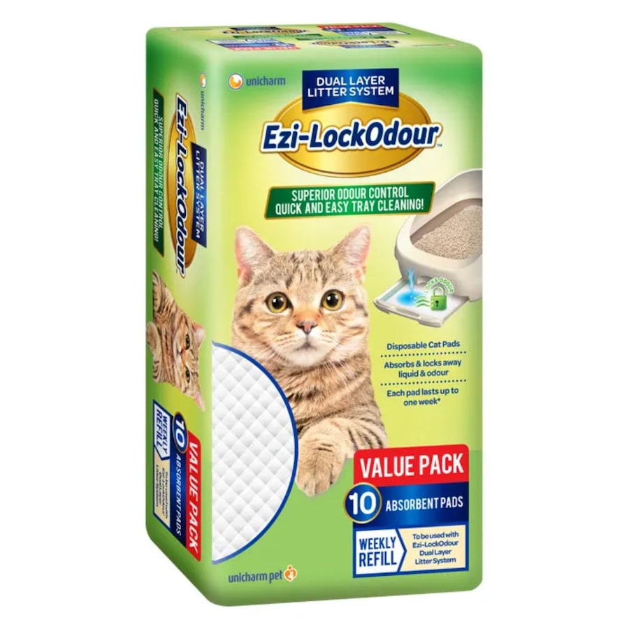 Ezi-LockOdour Cat Litter System Absorbant Cat Pads 10 Pack