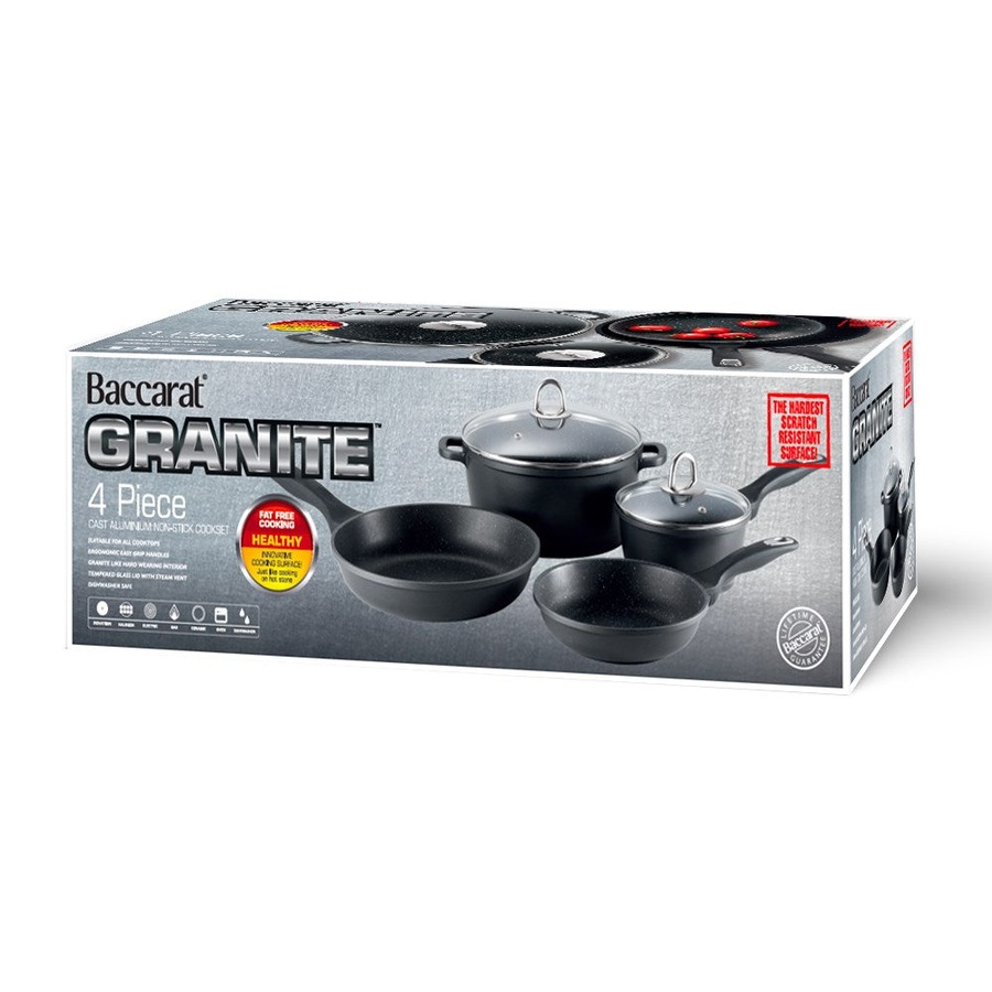 Granite 4 Piece Non Stick Cookware Set Baccarat