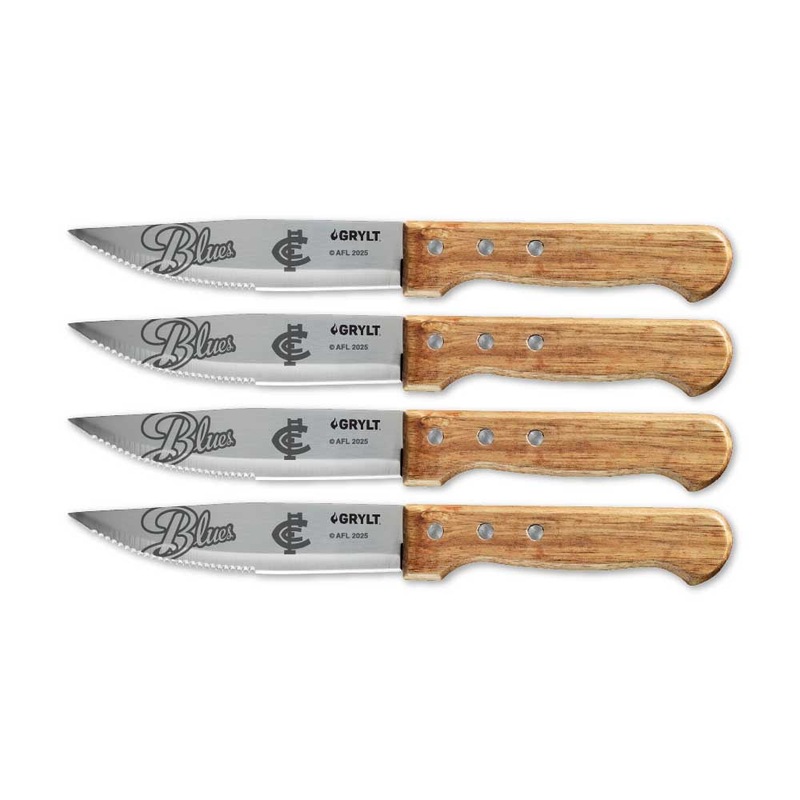 Buy GRYLT Jumbo 4 Piece Steak Knife Set Carlton Blues MyDeal