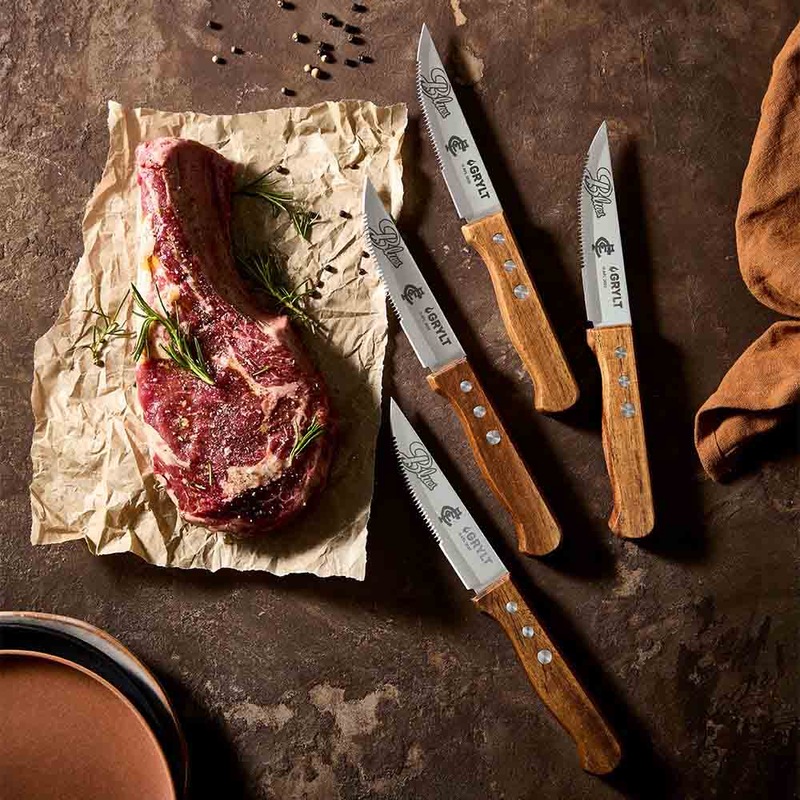 Buy GRYLT Jumbo 4 Piece Steak Knife Set Carlton Blues MyDeal