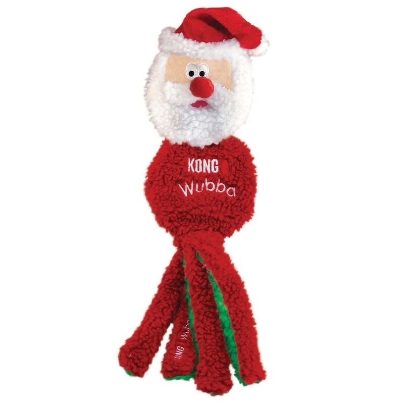 Buy KONG Christmas Wubba Flatz Santa Dog Toy Large MyDeal