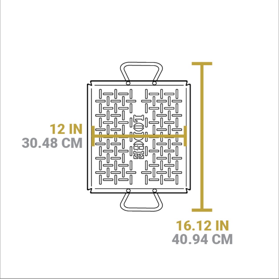 Lodge 13x12 Inch Seasoned Carbon Steel Grill Pan