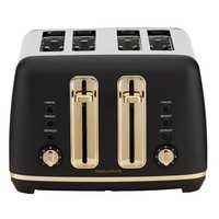Morphy Richards Ascend Soft Gold 4 Slice Toaster Satin 28X31X21cm Black - Soft Gold, Satin Black