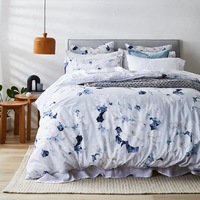 MyHouse Magnolia Bed Quilt Cover Set Neutral - White - Single