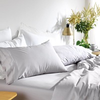 MyHouse Riley Bamboo Cotton Bed Sheet Set Grey Bamboo/Cotton - Mink - Super Queen