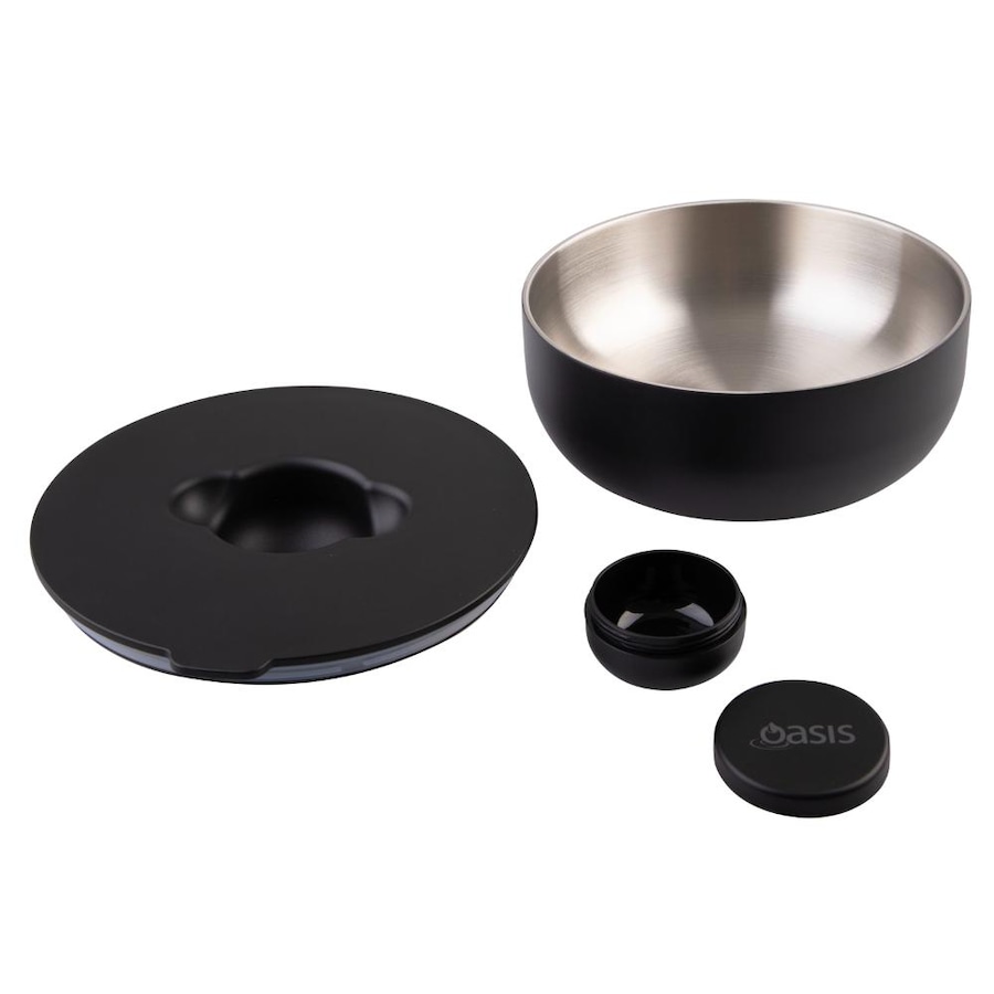 Oasis Stainless Steel Double Wall Insulated Fresh'N'Go Lunch Bowl 950ml