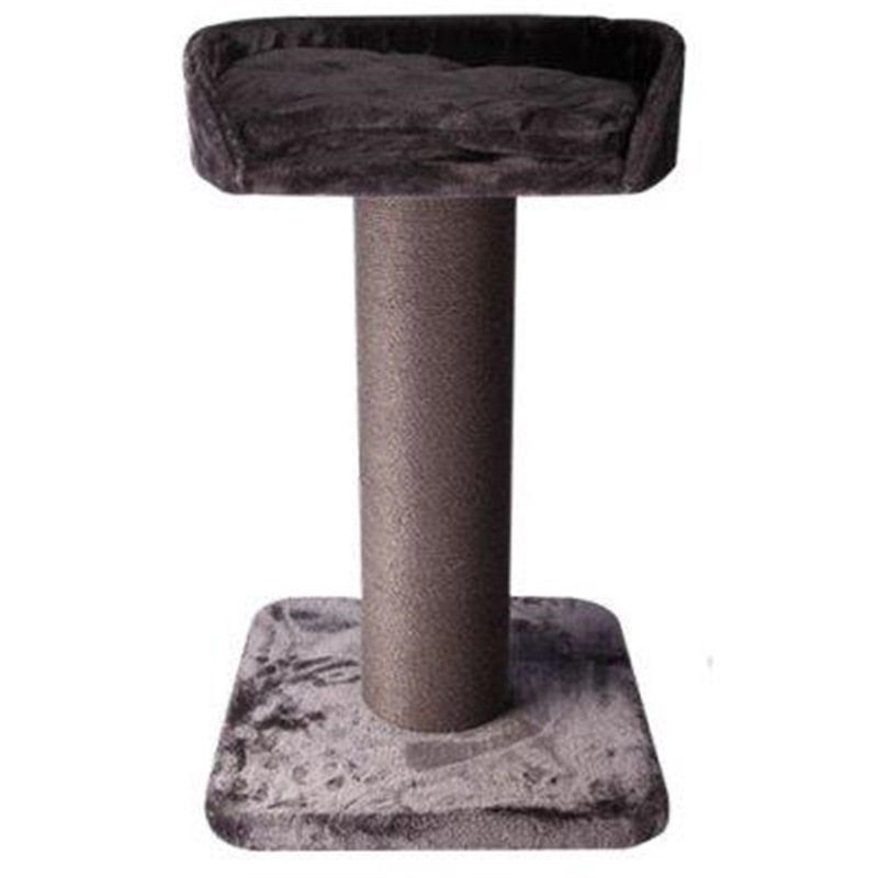 Buy Pet One Cat Scratching Tree Post With Bed Grey 85cm MyDeal
