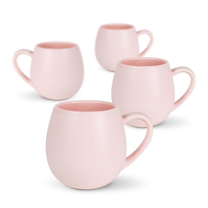 Robert Gordon Stoneware Hug Mug 400ml Set Of 4 Matte Pink Mydeal