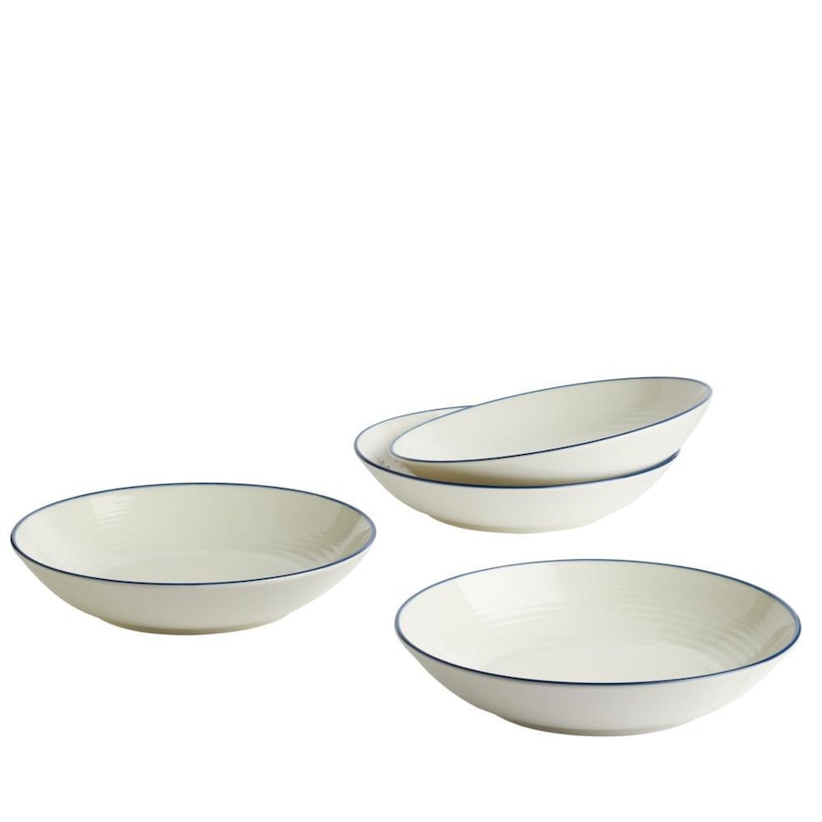 Gordon Ramsay Maze Royal Doulton Set of 4 Bowls 24cm Denim Line