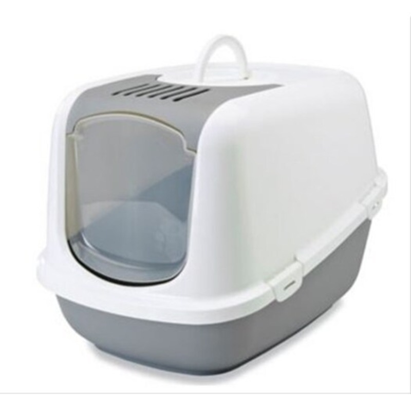 Buy Savic Nestor Jumbo Hooded Cat Litter Tray Grey MyDeal