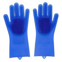 Scruba-Dub Antibacterial Silicone Cleaning Gloves Cobalt Blue - Cobalt Blue