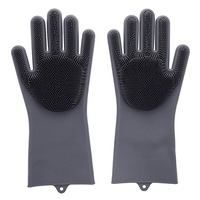 Scruba-Dub Antibacterial Silicone Cleaning Gloves Dove - Grey