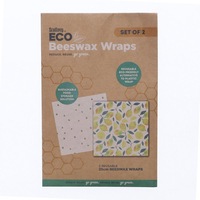Scullery Eco Set of 2 Beeswax Food Wraps 25X25cm 100% Cotton