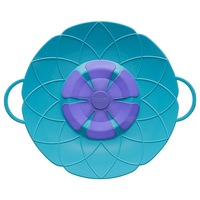 Scullery Kolori Silicone No Spill Lid - Teal - 25.5cm