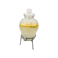Serroni Glass Beverage Dispenser with Stand - 10L