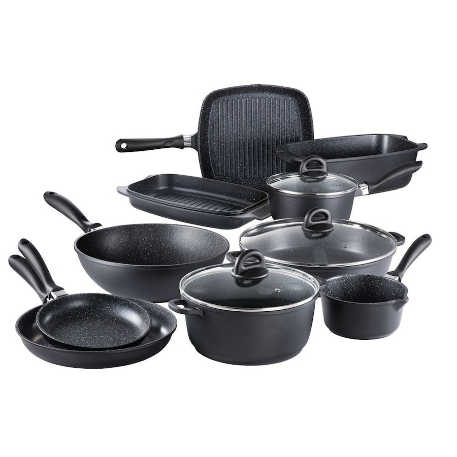 STONE 10 Piece Cast Aluminium Cookware Set with Wok Baccarat