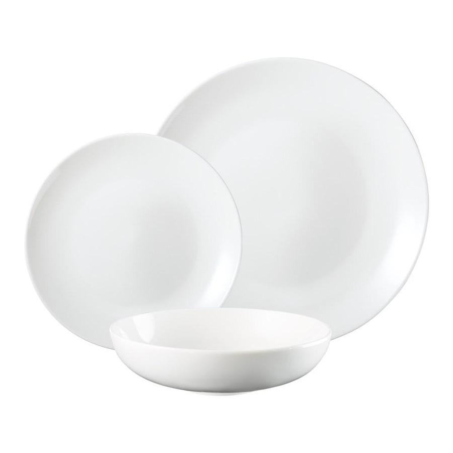 Superior Collection Coupe Dinner Set 12 Piece White Alex Liddy