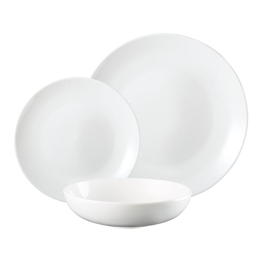 Superior Collection Coupe Dinner Set 12 Piece White Alex Liddy