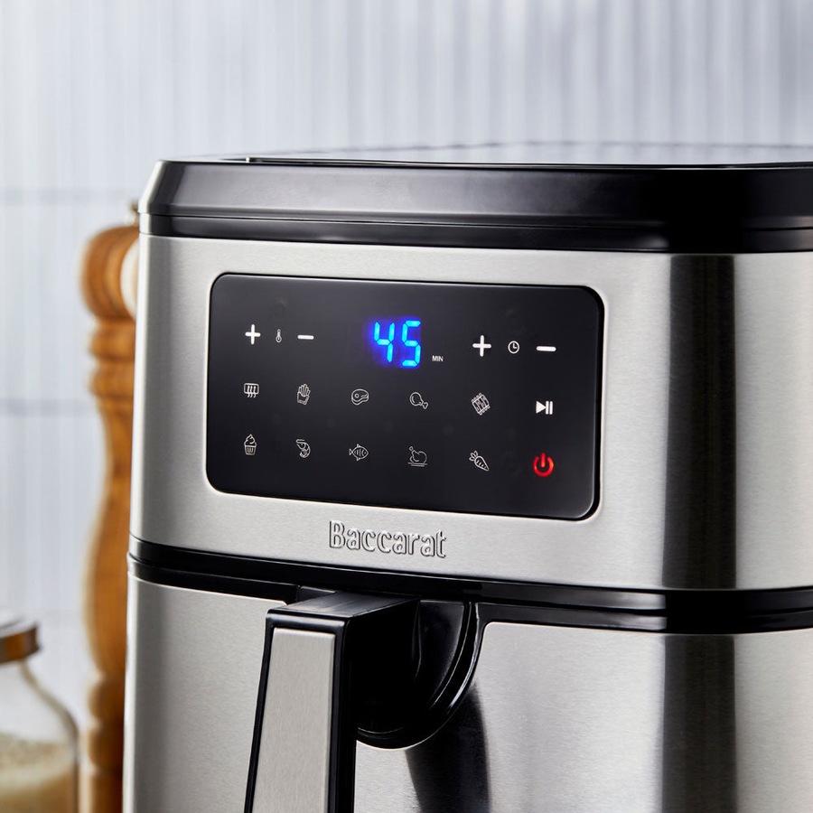 The Healthy Fry 9L Air Fryer Stainless Steel 32.7X38.3X35.2cm Baccarat