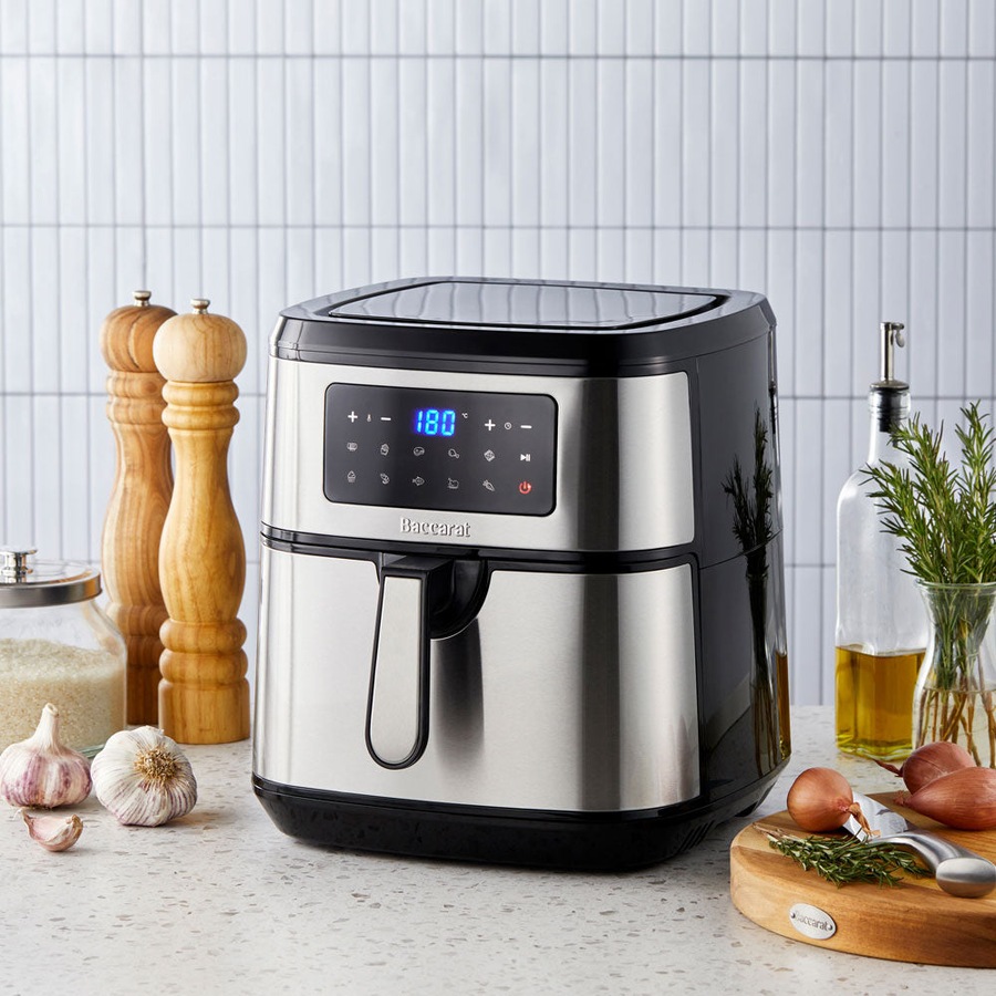 The Healthy Fry 9L Air Fryer Stainless Steel 32.7X38.3X35.2cm Baccarat