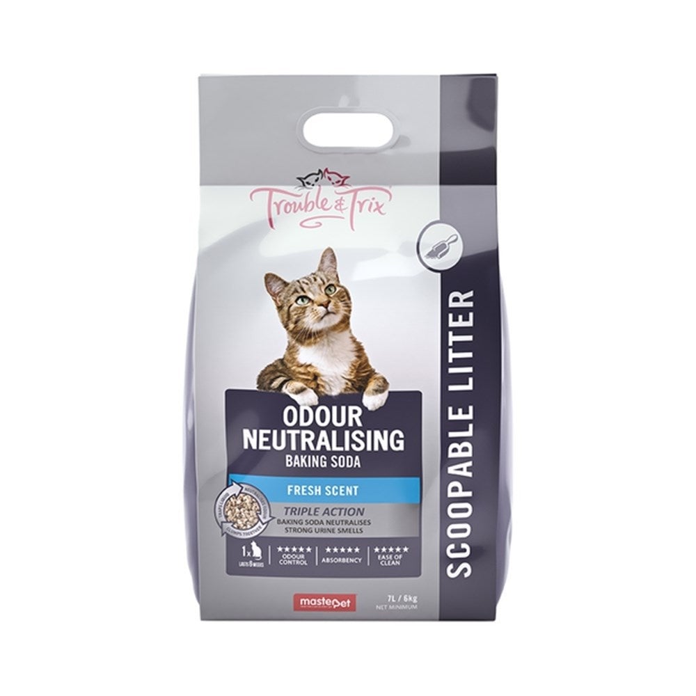 Trouble & Trix Odour Neutraliser Cat Litter Anti Bacterial Soda 7L