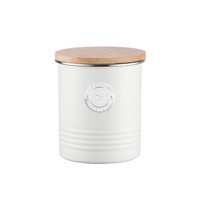 Typhoon Living Tea Caniser 1L Cream 12X14X12cm