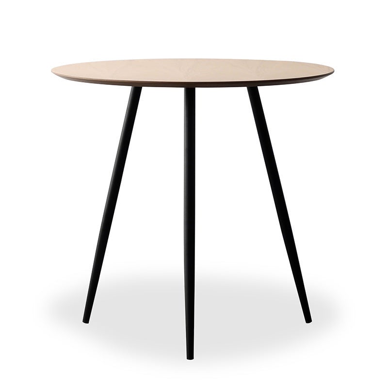 GINNY Round Dining Table 80cm - Natural & Black